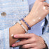 Purple Winter Moon | .925 Sterling Silver | Cheshire Glass Bracelet